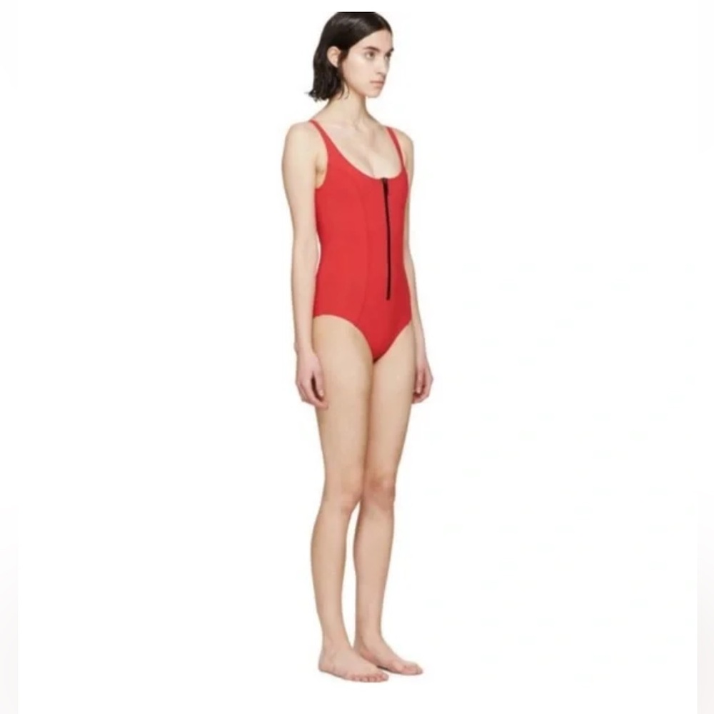 Lisa Marie Fernandez Jasmine bonded maillot Zip One Piece swimsuit